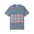 Mama Retro Stack T-Shirt — Vintage Rainbow 'mama' Graphic, Independence Day